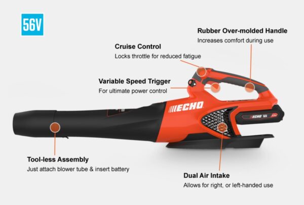 Echo DPB-2500C1 56v Blower with Charger and 2.5Ah Battery Combo Kit - Image 2